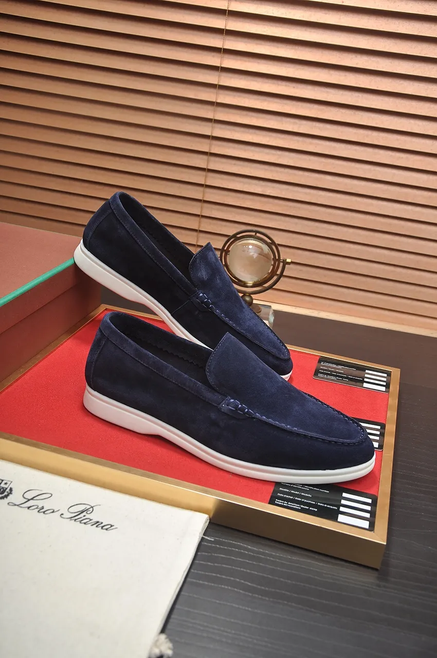 Men's shoes 💰400💶[𝐥𝐨𝐫𝐨 𝐏𝐢𝐚𝐧𝐚] [Couple model] High-end quality, affordable price, LP classic loafers, Italian treasure brand, the only brand that can match Hermès! Only after wearing it do we know that we can’t live up to our feet. Women’s code: 35-40 (customized sizes 34, 41, 42 are non-returnable) Men’s code: 38-44 (customized 45, 46, 47, 48 are non-refundable) Fabric: Customized imported cashmere Lining: Customized imported fetal cowhide Foot: Imported benzene-dyed calfskin Outsole: Exclusive original glass rubber outsole